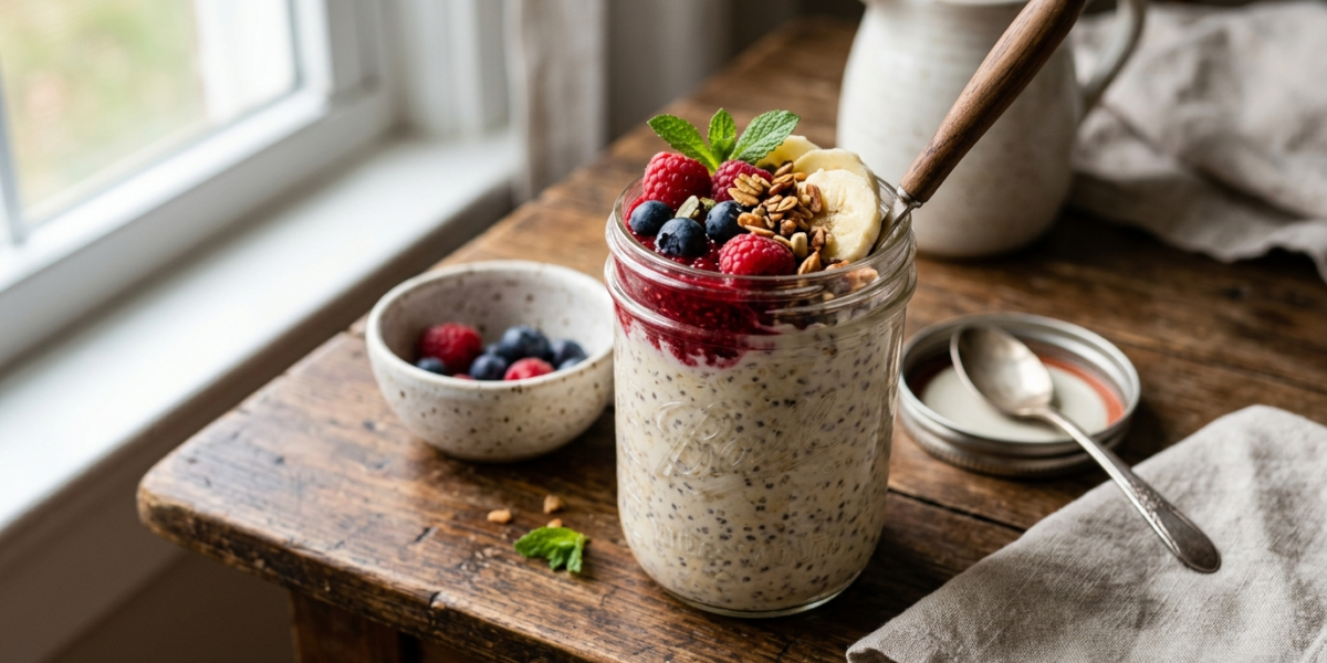 Overnight oats sans gluten sans lactose