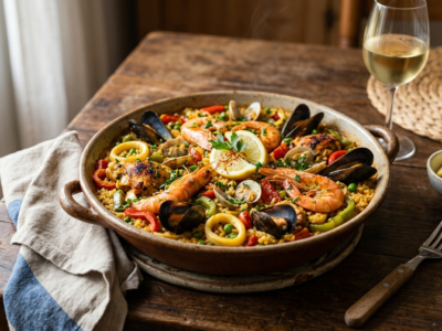 Paella traditionnelle au Thermomix sans gluten