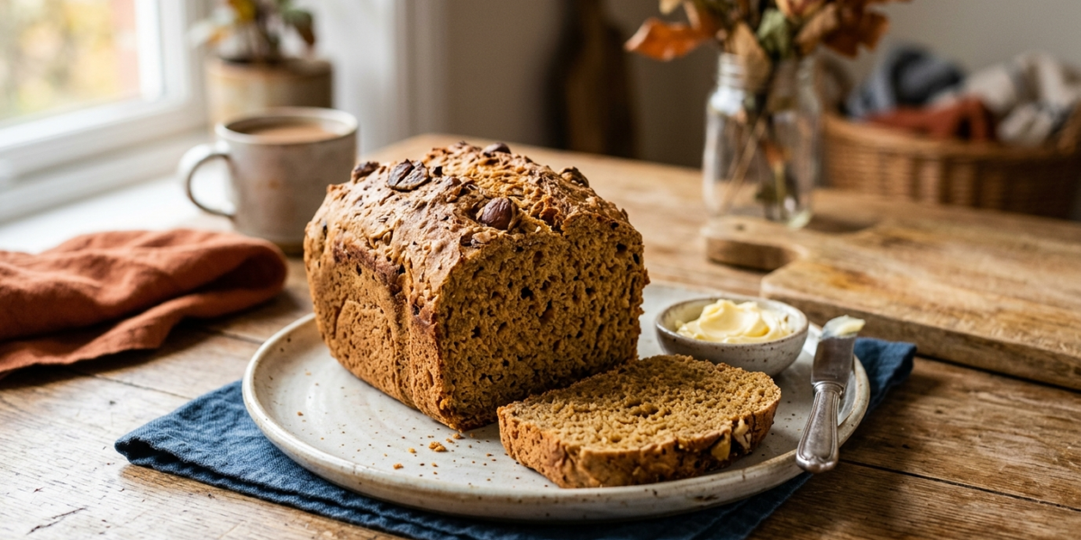 Pain à la châtaigne sans gluten réalisé à la machine à pain