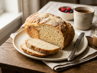 Pain à la farine d&rsquo;amande sans gluten et sans lactose réalisé à la machine à pain