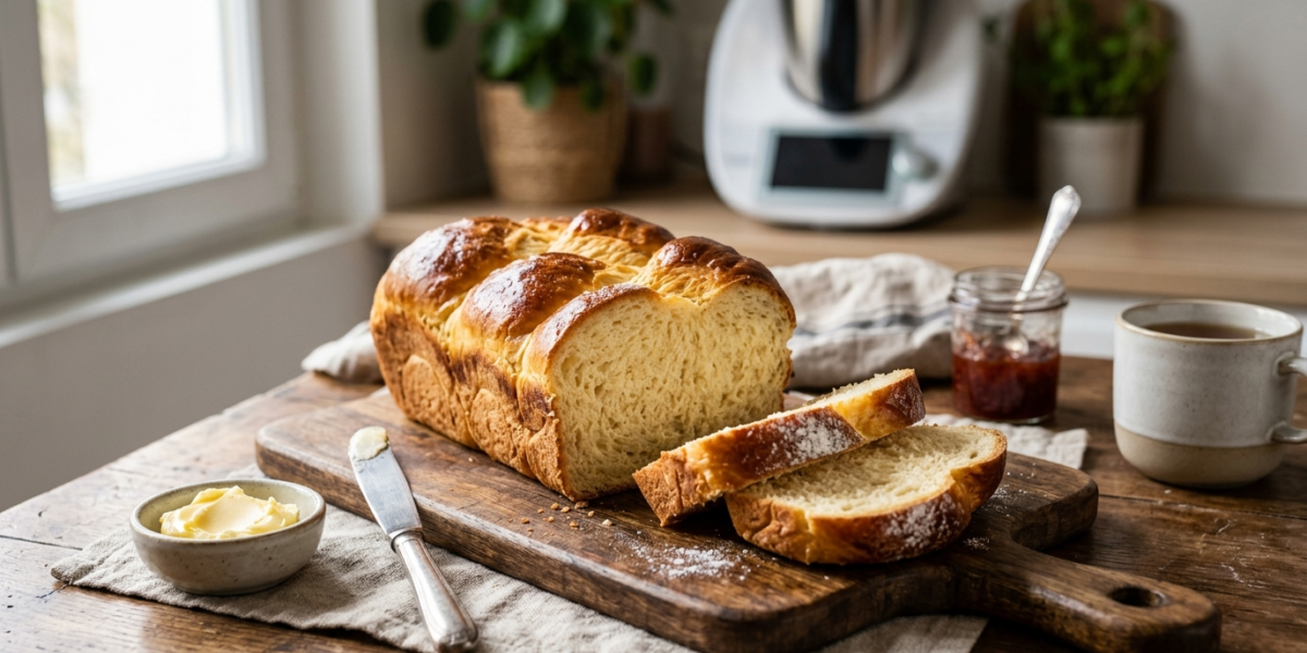 Pain brioche sans gluten réalisé au Thermomix