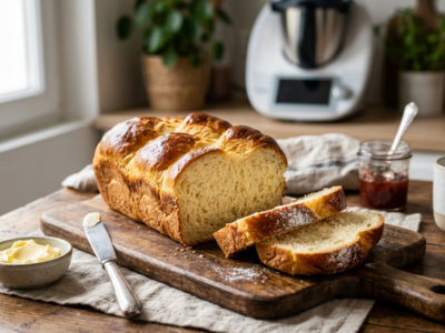Pain brioche sans gluten réalisé au Thermomix