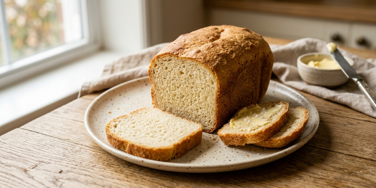 Pain de riz sans gluten fait à la machine à pain