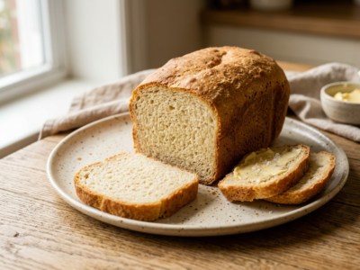 Pain de riz sans gluten fait à la machine à pain