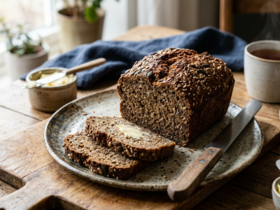 Pain nordique sans gluten préparé à la machine à pain