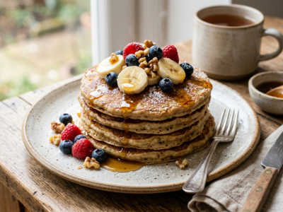 Pancakes banane sans gluten et sans œuf