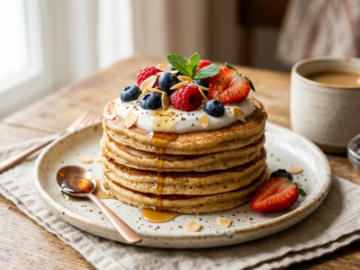 Pancakes Protéinés Sans Gluten et Sans Lactose