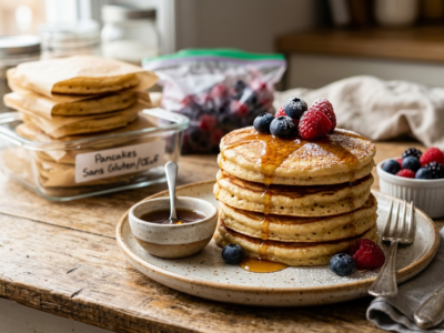 Pancakes sans gluten et sans œuf à préparer en meal prep et congeler