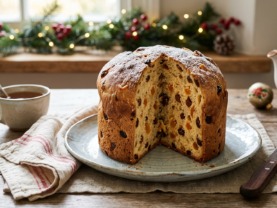 Panettone sans gluten et sans lactose réalisé en machine à pain