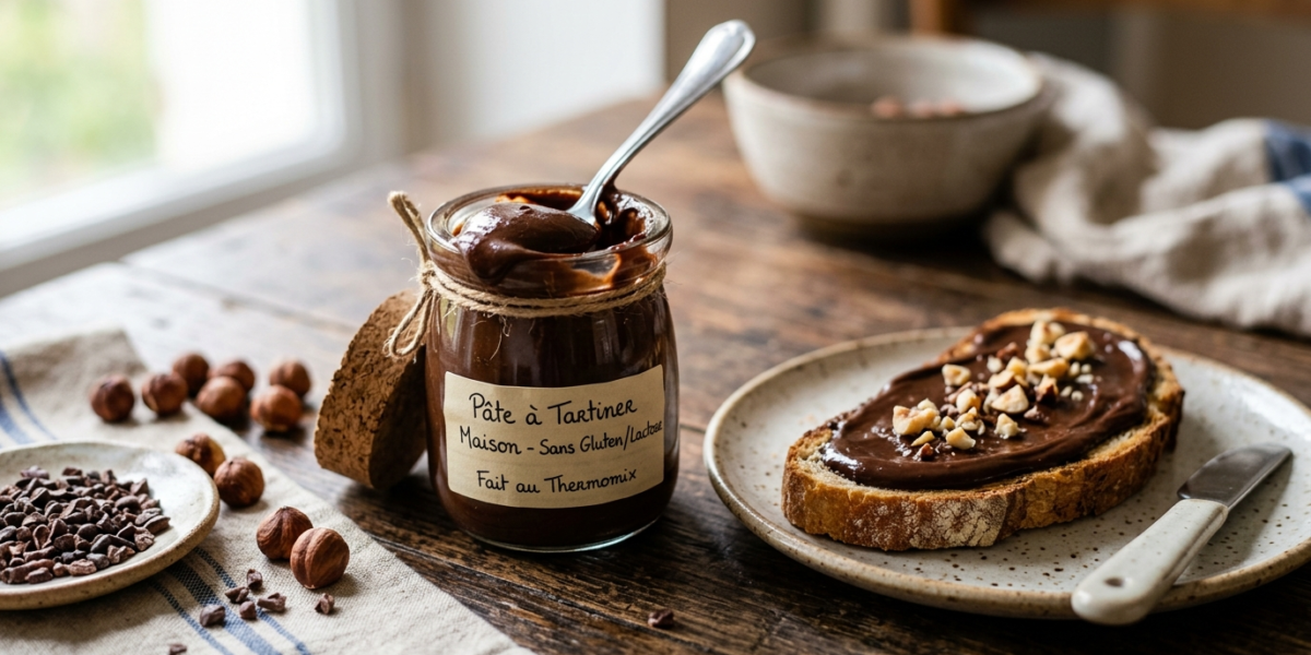 Pâte à tartiner maison sans gluten et sans lactose au Thermomix