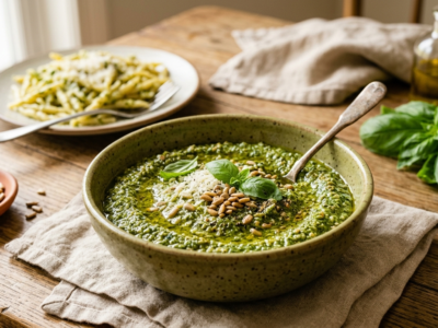 Pesto au basilic sans fruits à coque