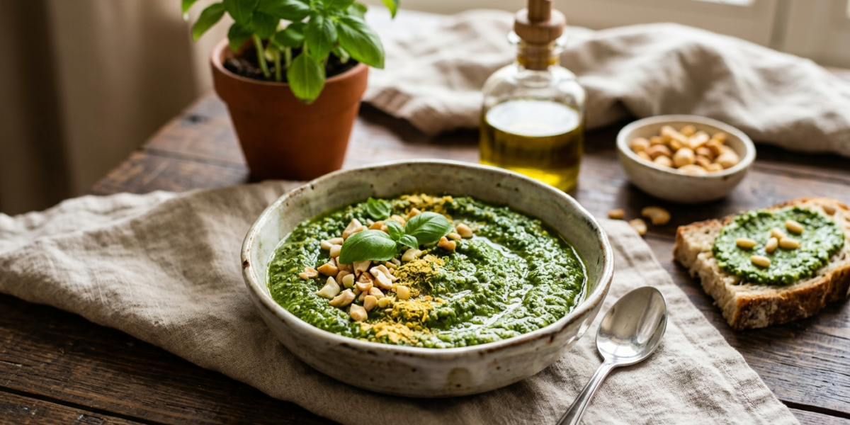 Pesto sans parmesan et sans lactose
