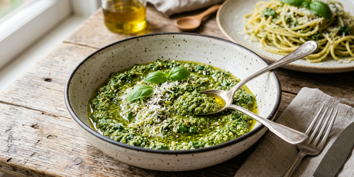 Pesto sans pignons ni fruits à coque