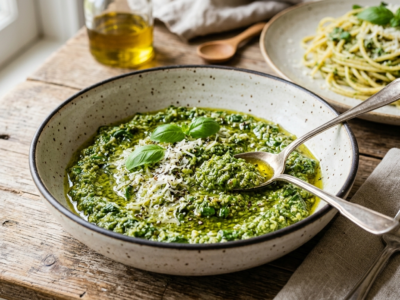 Pesto sans pignons ni fruits à coque