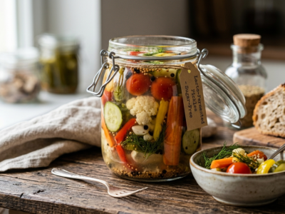 Pickles lacto-fermentés sans sucre