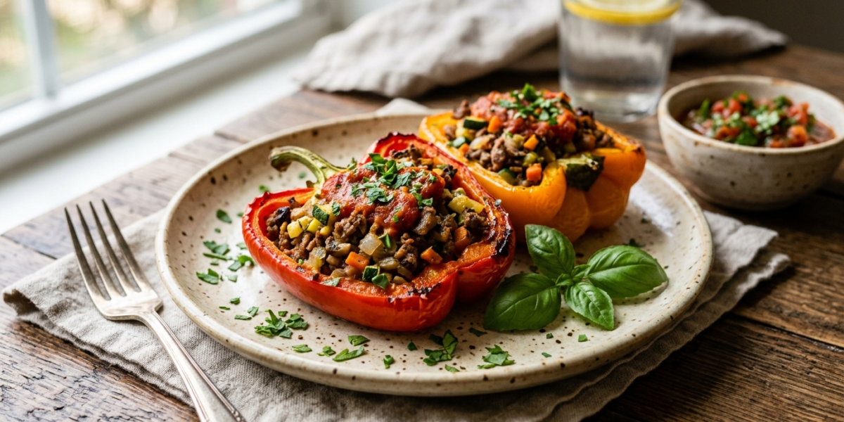 Poivrons farcis à la viande façon Whole30 sans lactose