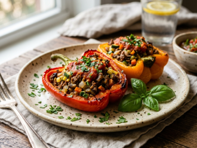 Poivrons farcis à la viande façon Whole30 sans lactose