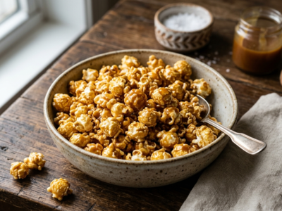 Pop corn caramel sans gluten sans lactose
