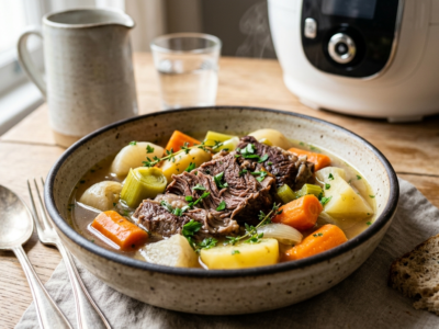 Pot-au-feu sans gluten préparé au Cookeo