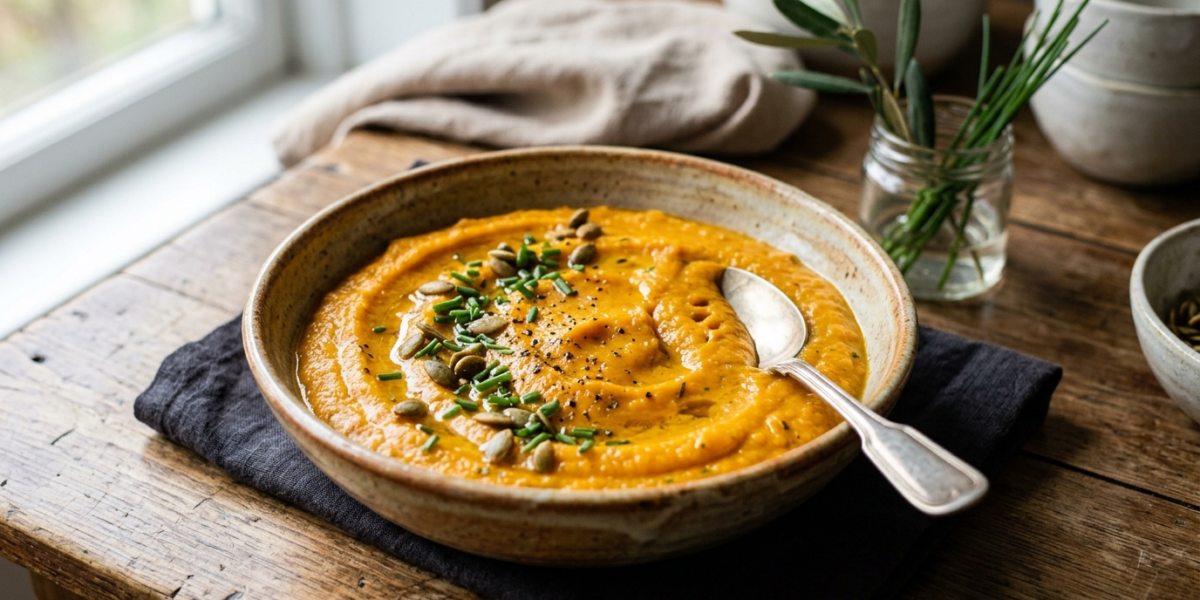 Purée de patate douce sans lactose