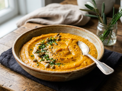 Purée de patate douce sans lactose