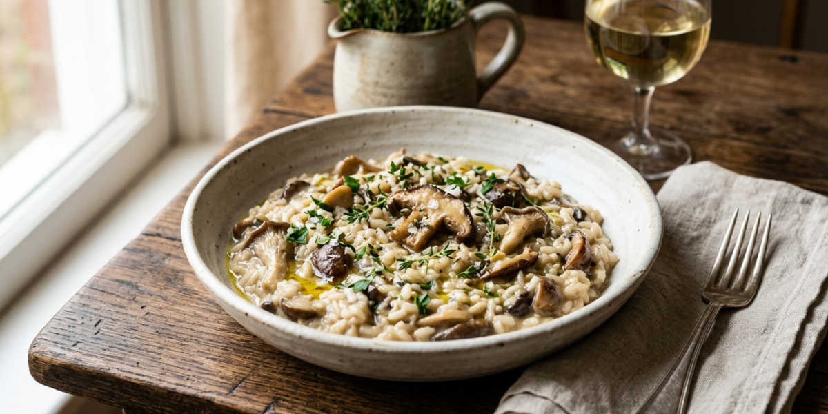 Risotto aux champignons sans lactose