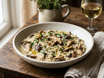 Risotto aux champignons sans lactose