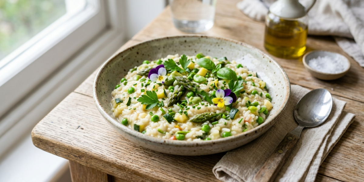 Risotto Primavera sans lactose et sans gluten