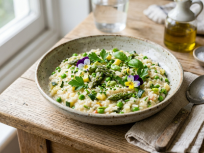 Risotto Primavera sans lactose et sans gluten