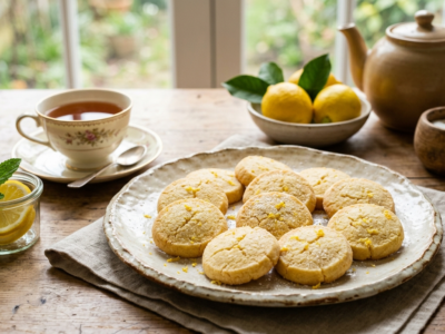 Sablés au citron sans gluten, sans œuf et sans lactose