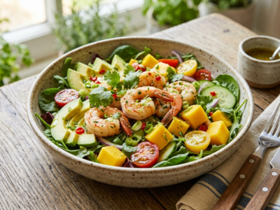 Salade Crevettes Mangue Whole30 Sans Gluten