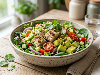 Salade de poulet à l&rsquo;avocat Whole30, sans gluten et sans lactose