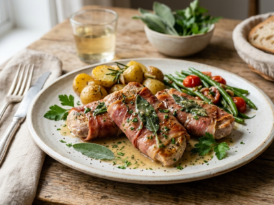 Saltimbocca sans lactose aux fines herbes et jambon de Parme
