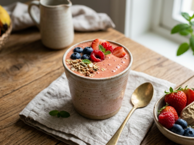 Smoothie protéiné sans lactose et sans soja