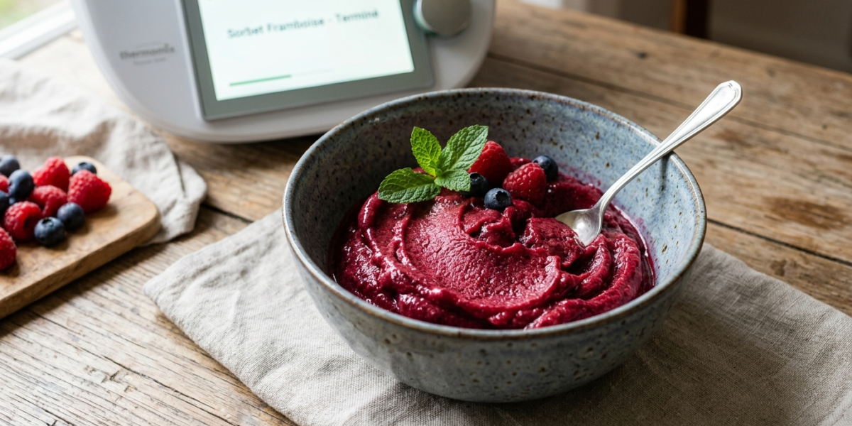 Sorbet maison sans sucre au Thermomix