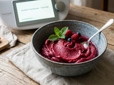 Sorbet maison sans sucre au Thermomix
