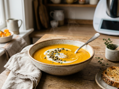 Soupe de courge butternut au Thermomix sans lactose