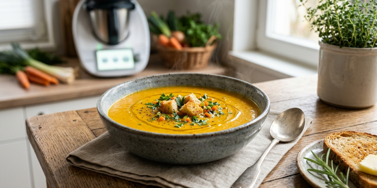 Soupe de légumes maison sans gluten au Thermomix