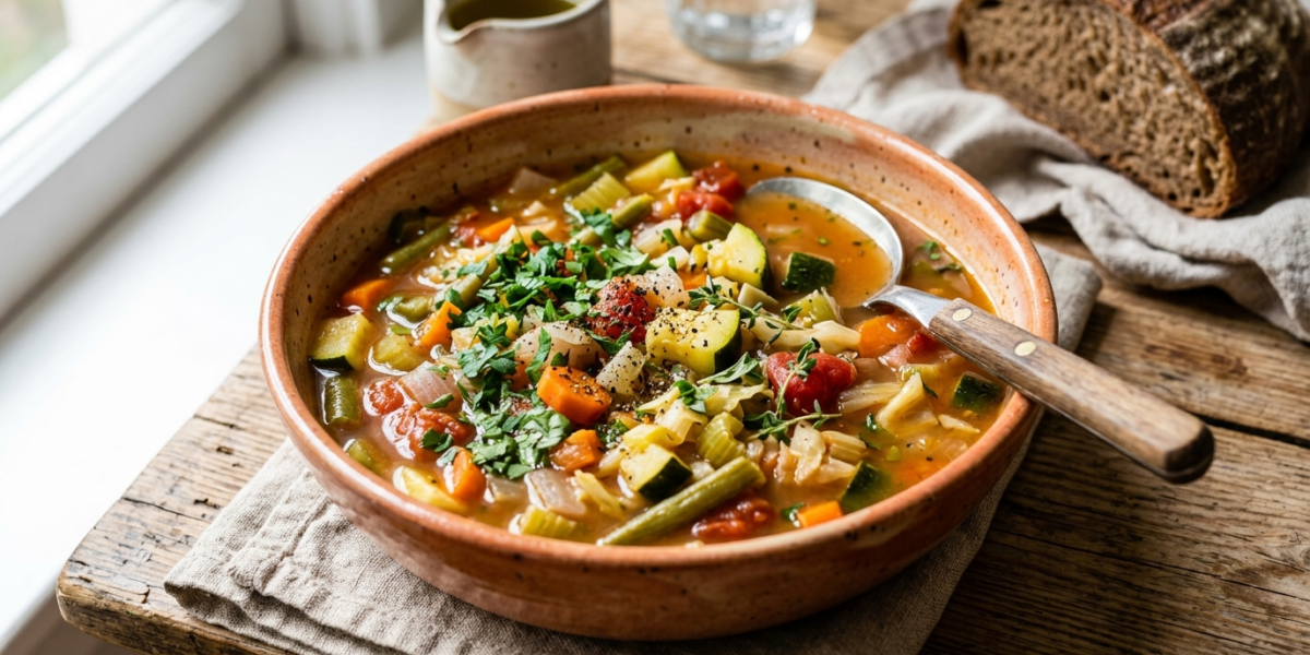 Soupe Minestrone Whole30 sans gluten et sans lactose