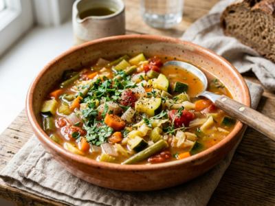 Soupe Minestrone Whole30 sans gluten et sans lactose