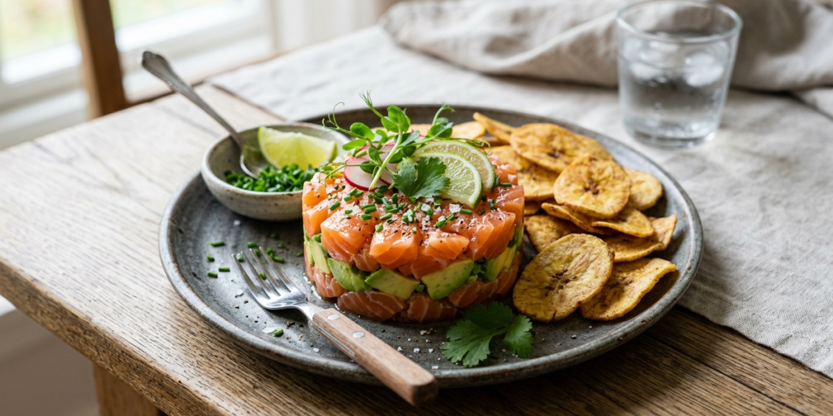 Tartare de saumon et avocat Whole30 sans gluten