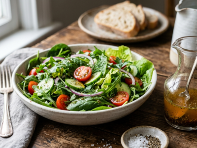 Vinaigrette maison sans gluten et sans moutarde