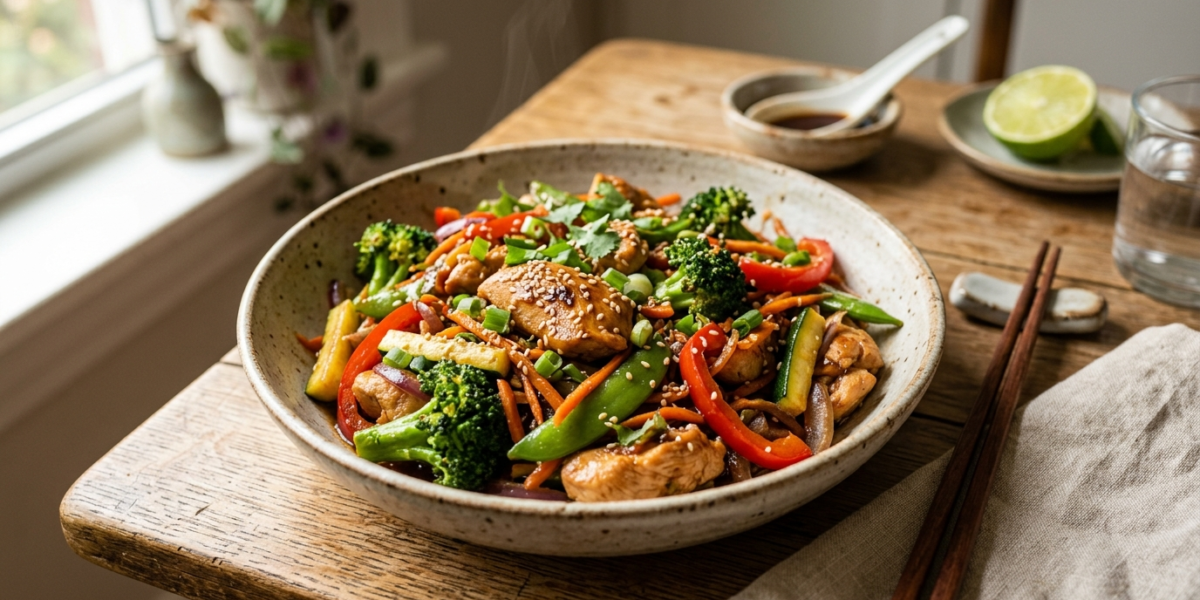 Wok de Poulet aux Légumes Whole30 sans Gluten ni Soja