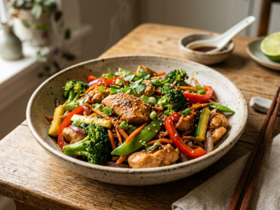 Wok de Poulet aux Légumes Whole30 sans Gluten ni Soja