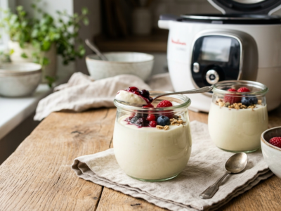 Yaourt maison sans lactose au Cookeo