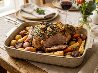 Agneau de Pâques rôti sans gluten et sans lactose