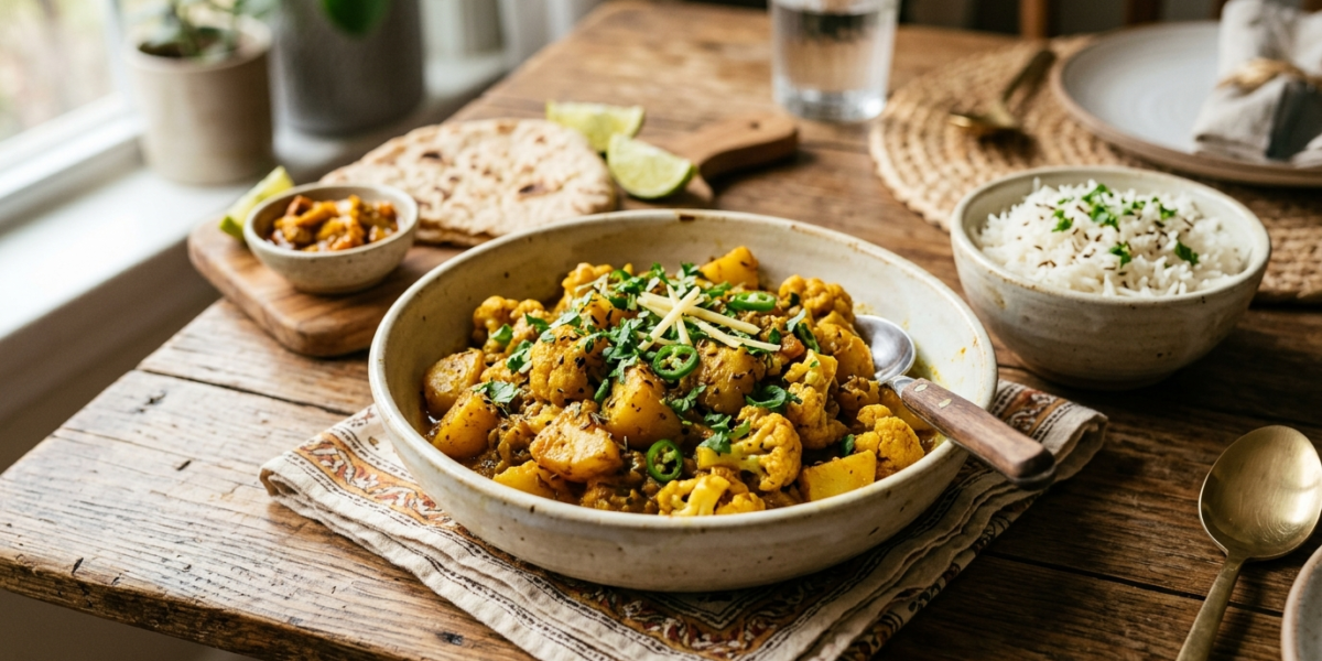 Aloo Gobi sans gluten – Curry indien aux pommes de terre et chou-fleur