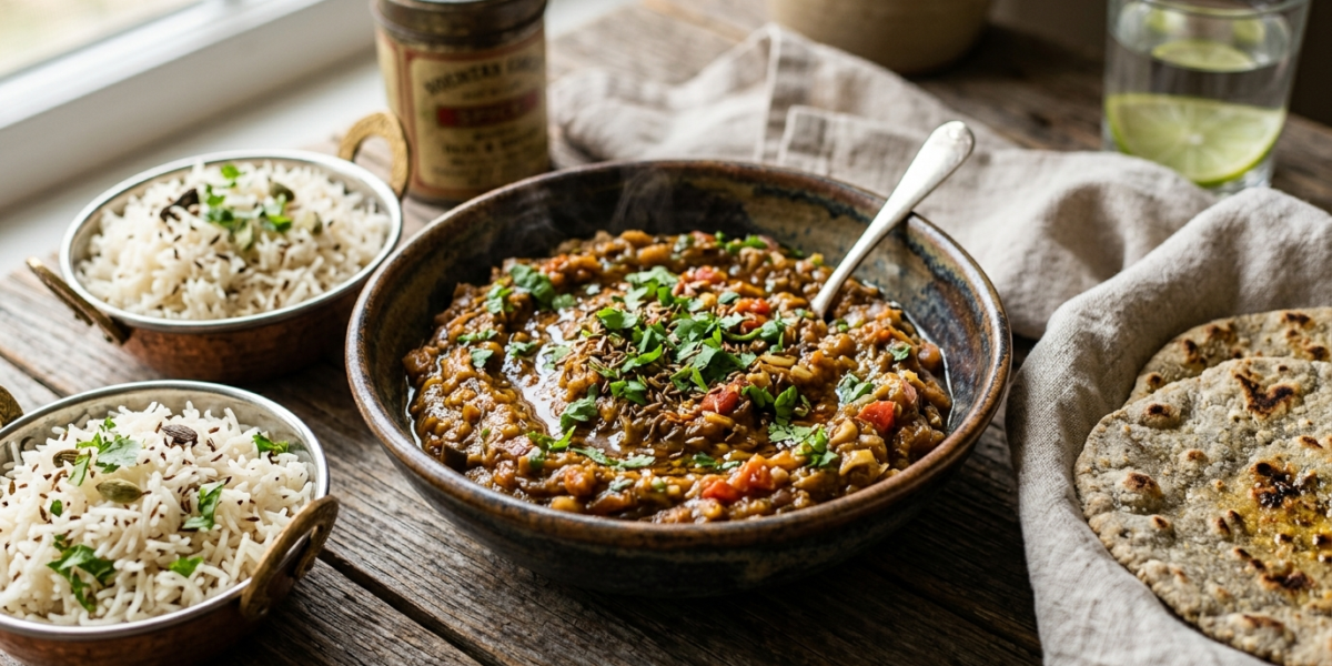 Baingan Bharta sans gluten – Purée d&rsquo;aubergine épicée à l&rsquo;indienne