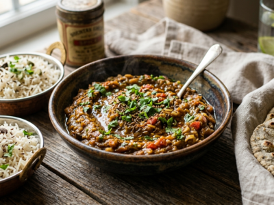 Baingan Bharta sans gluten – Purée d&rsquo;aubergine épicée à l&rsquo;indienne
