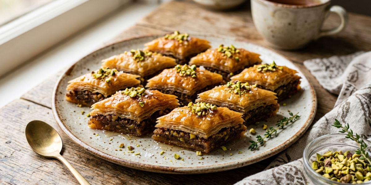 Baklava sans gluten et sans lactose